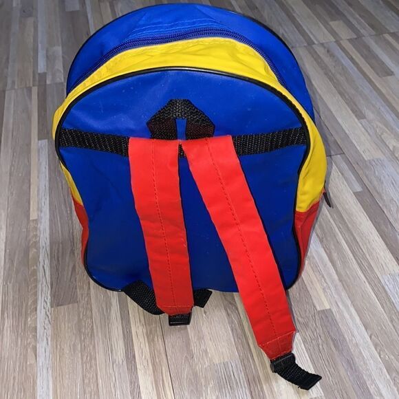 Dr. Seuss cat in the hat vintage color block medium small kid size backpack 90s - Picture 6 of 8